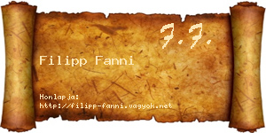 Filipp Fanni névjegykártya